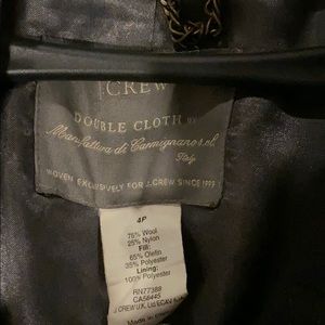 Jcrew black wool coat